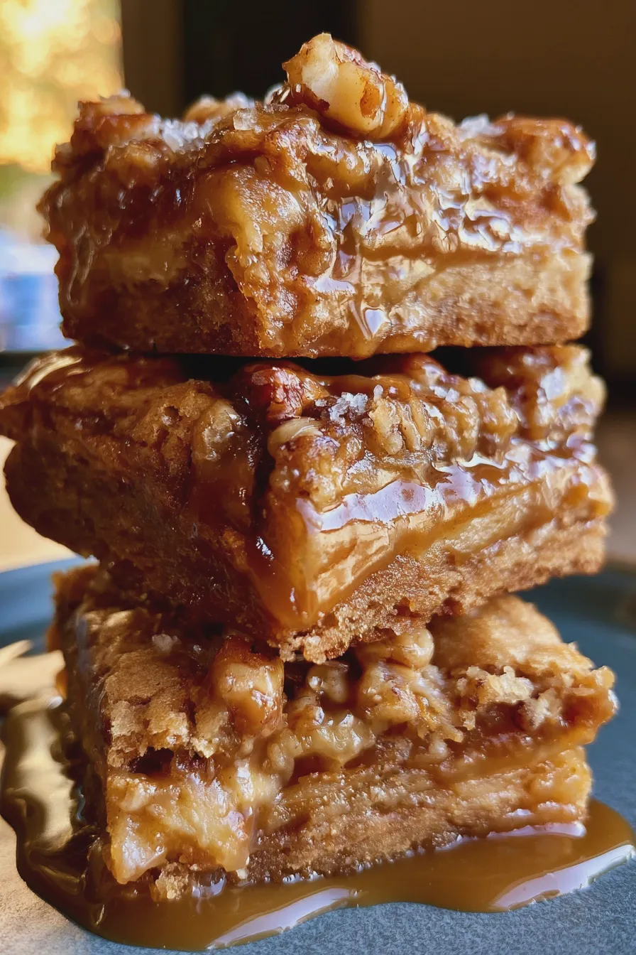 Salted Caramel Apple Blondies