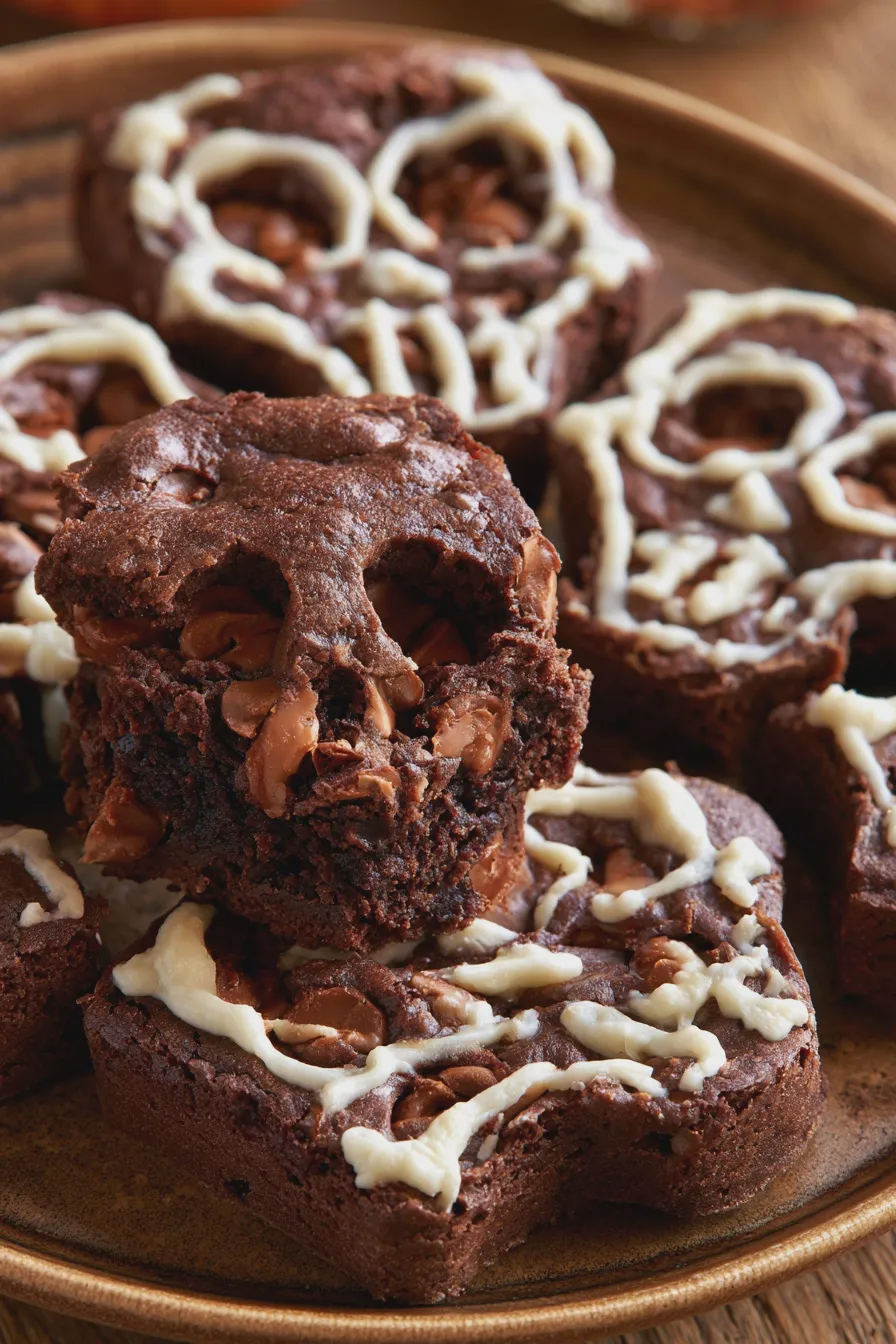 skeleton brownies