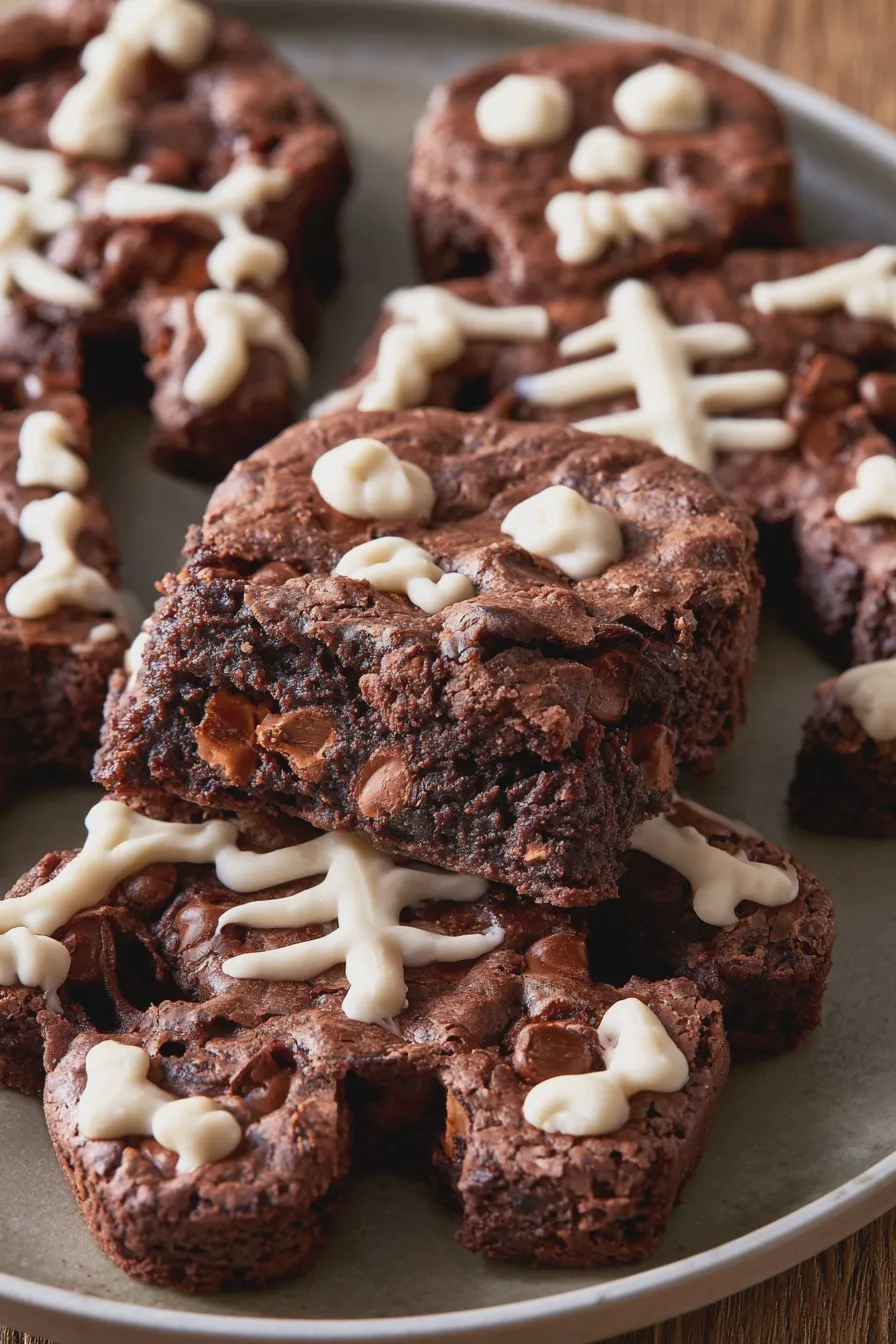 skeleton brownies