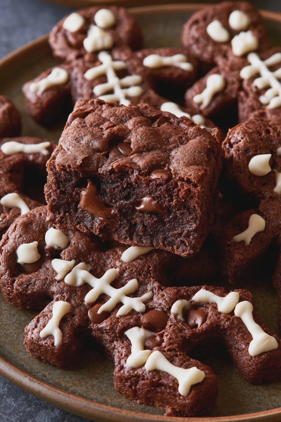 skeleton brownies
