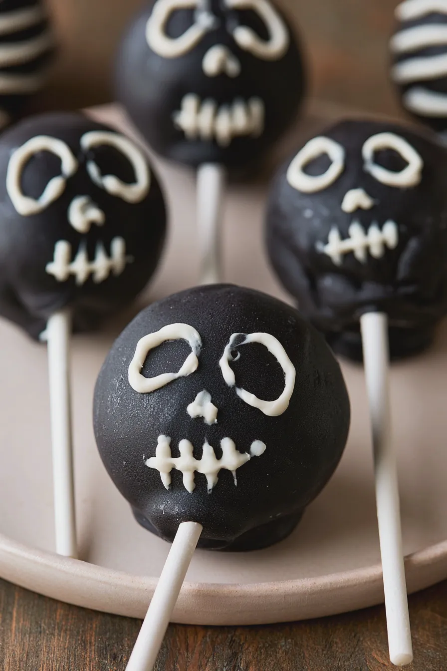 Skeleton Cake Pops Quick and Easy Halloween Treat 1 skeleton cake pops