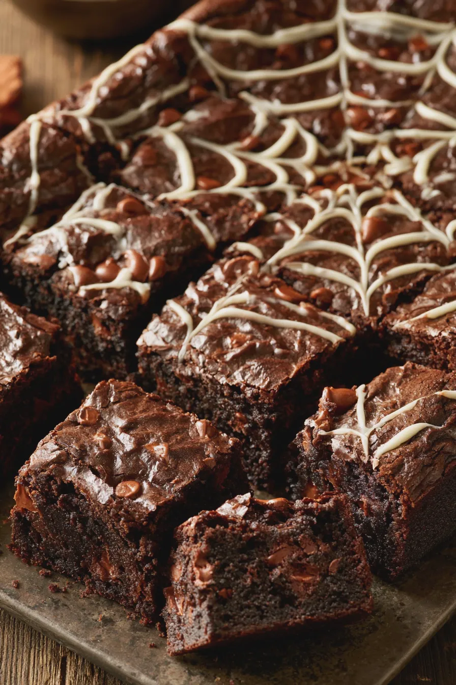 spider web brownies Recipe 2 spider web brownies