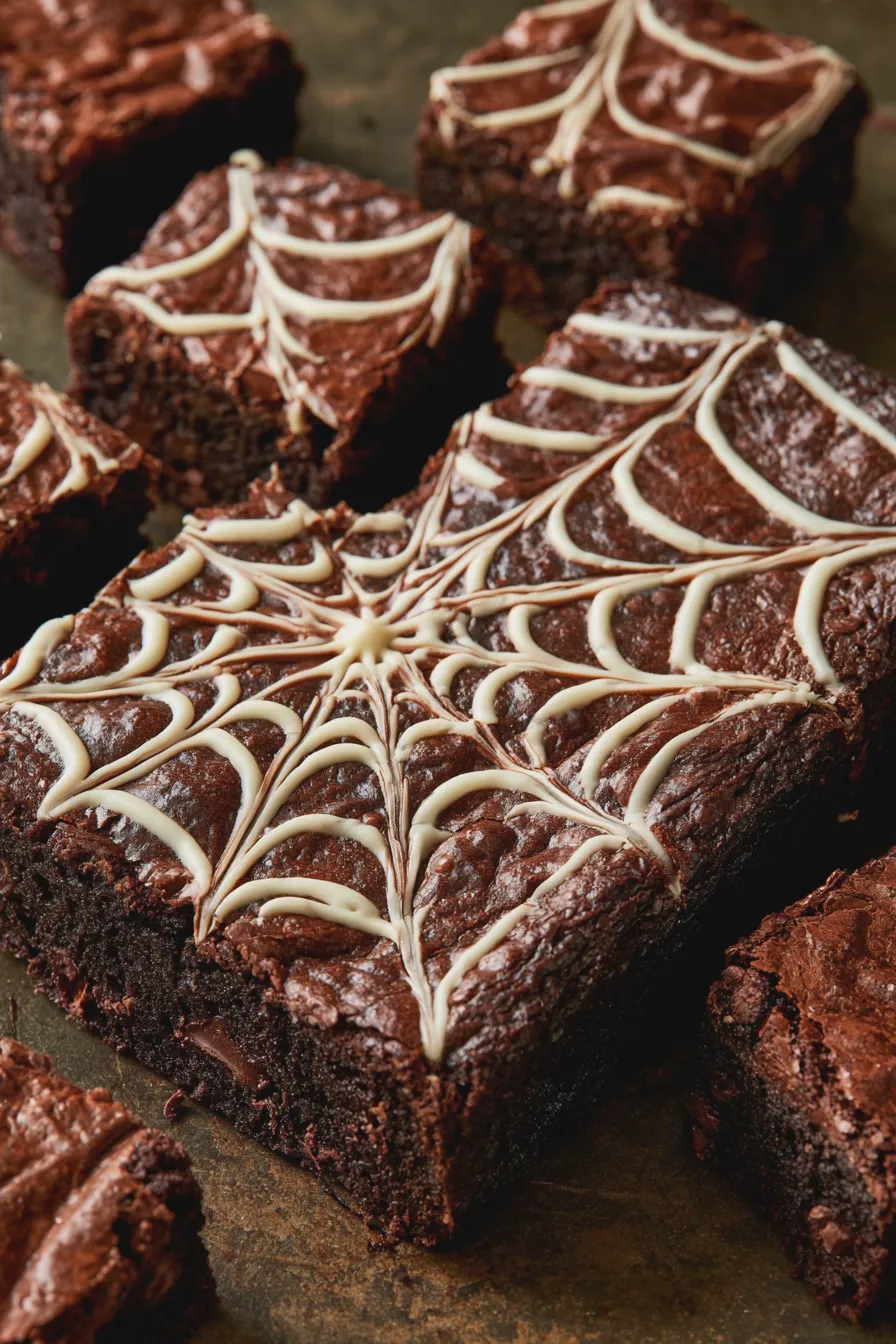 spider web brownies Recipe 4 spider web brownies