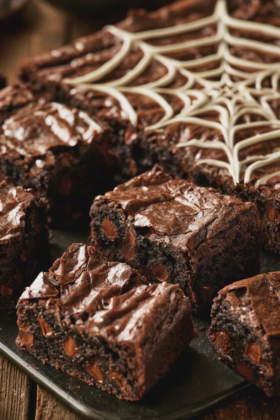 spider web brownies Recipe 3 spider web brownies