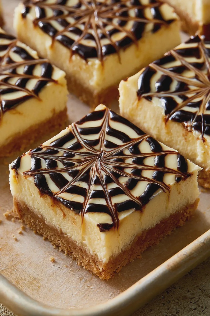 spooky cheesecake bars