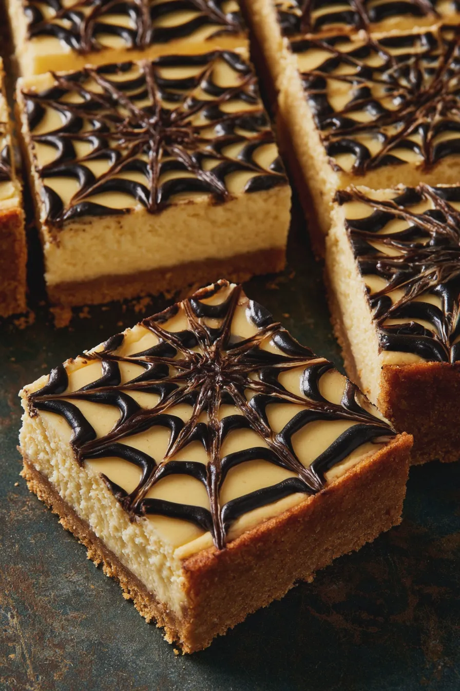 spooky cheesecake bars