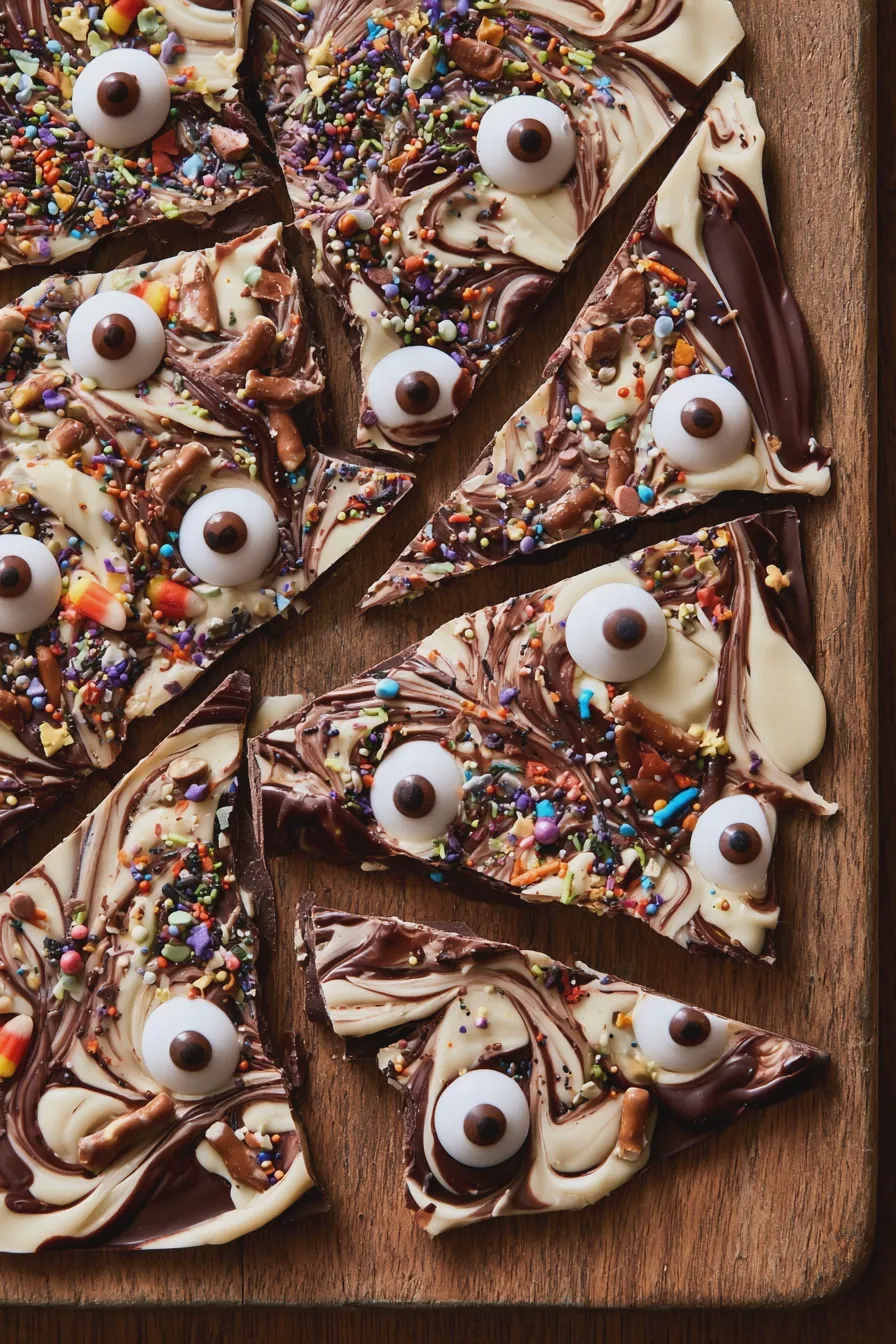 spooky chocolate bark