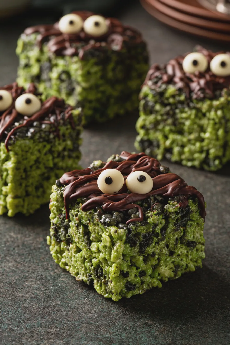 spooky rice krispie treats