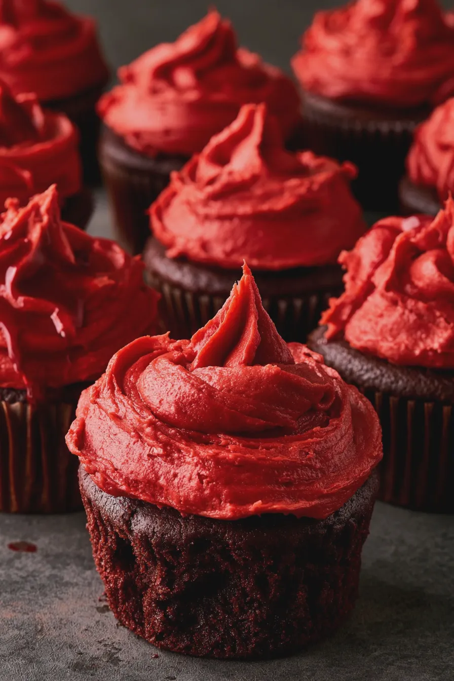 Vampire Cupcakes Recipe for a Spooky Sweet Treat 4 vampire cupcakes