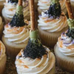 witch broom cupcakes