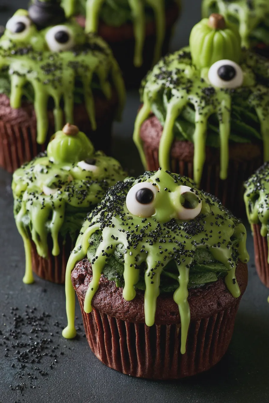 witch cauldron cupcakes