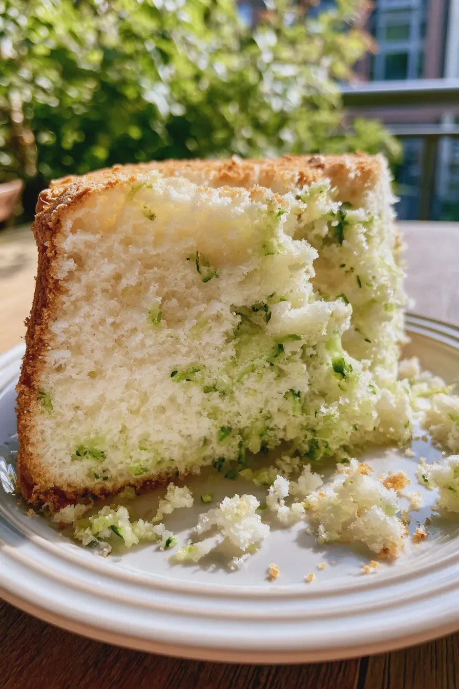Zucchini Angel Food Cake Light and Fluffy