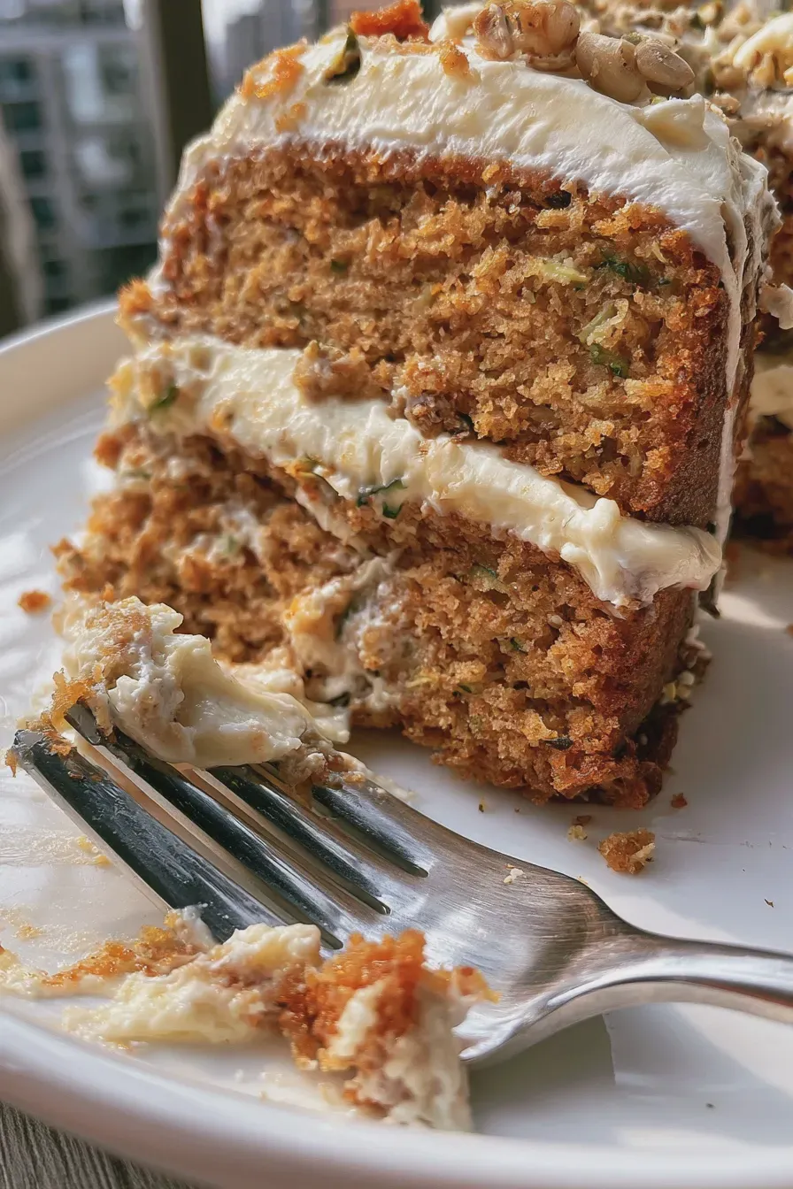 Zucchini Layer Cake Recipe with Cream Cheese Frosting 3 Zucchini Layer Cake