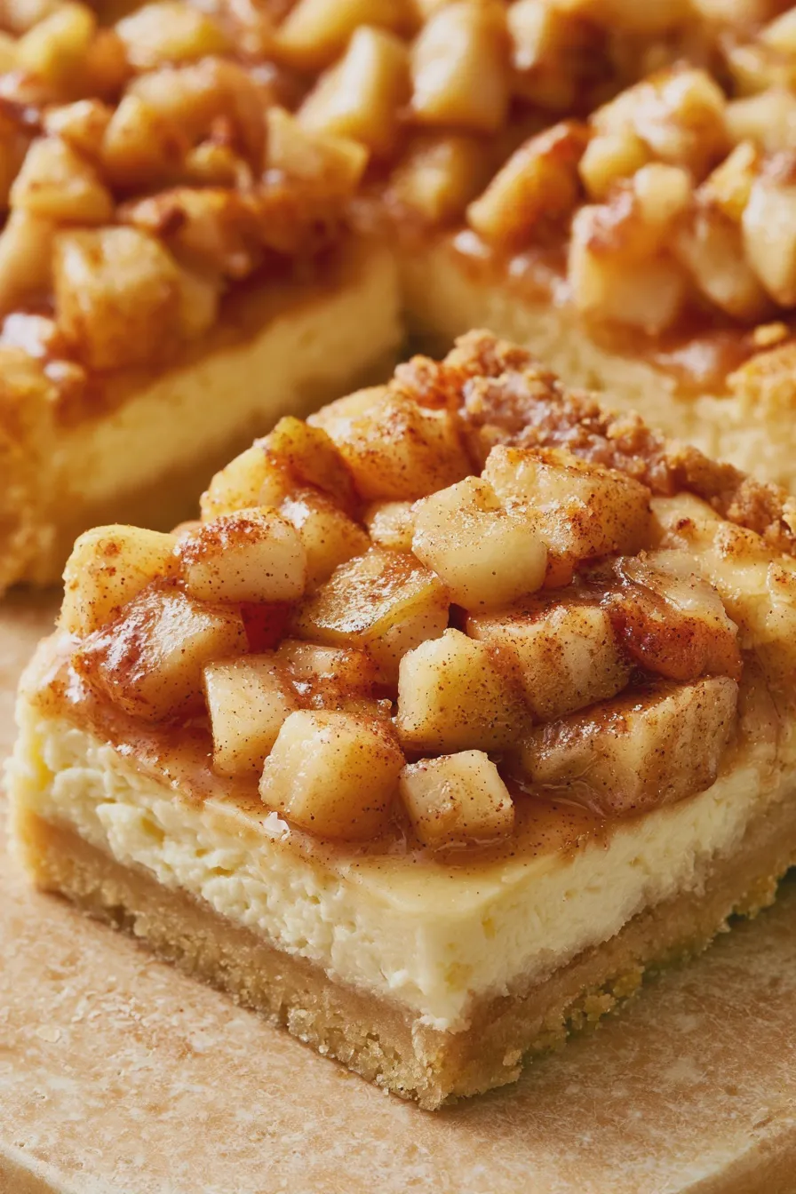 Apple Cheesecake Bars