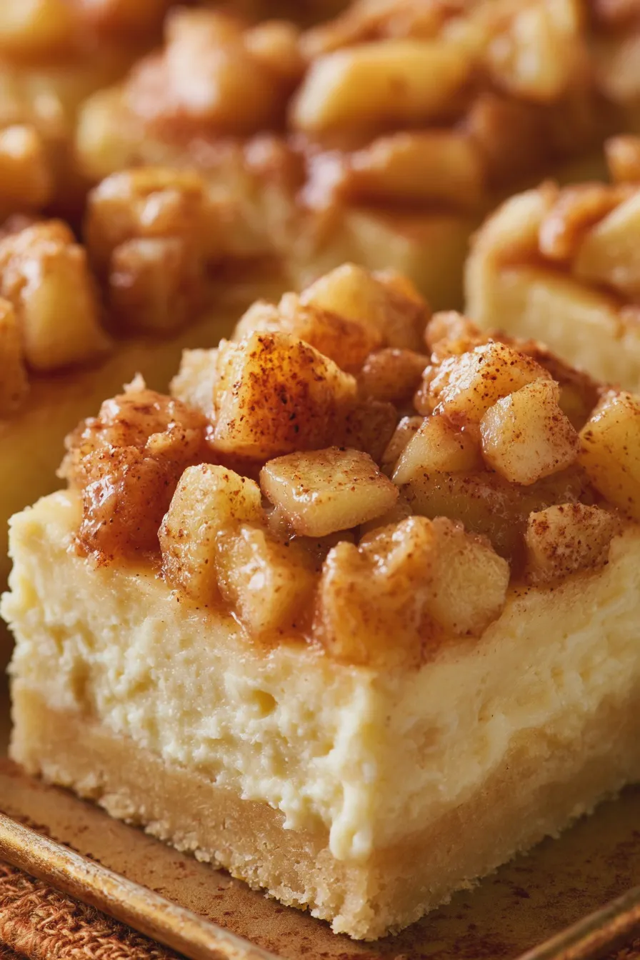 Apple Cheesecake Bars