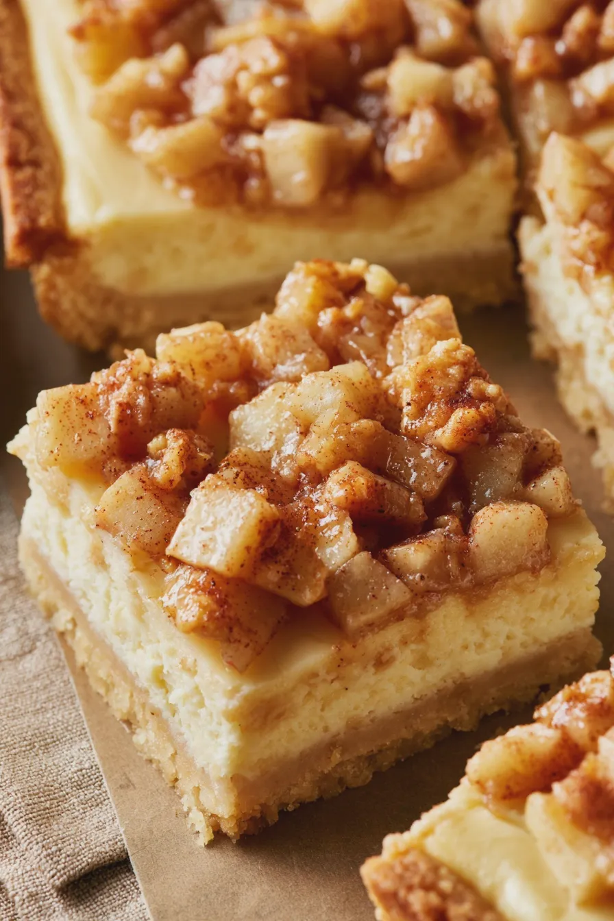 Apple Cheesecake Bars