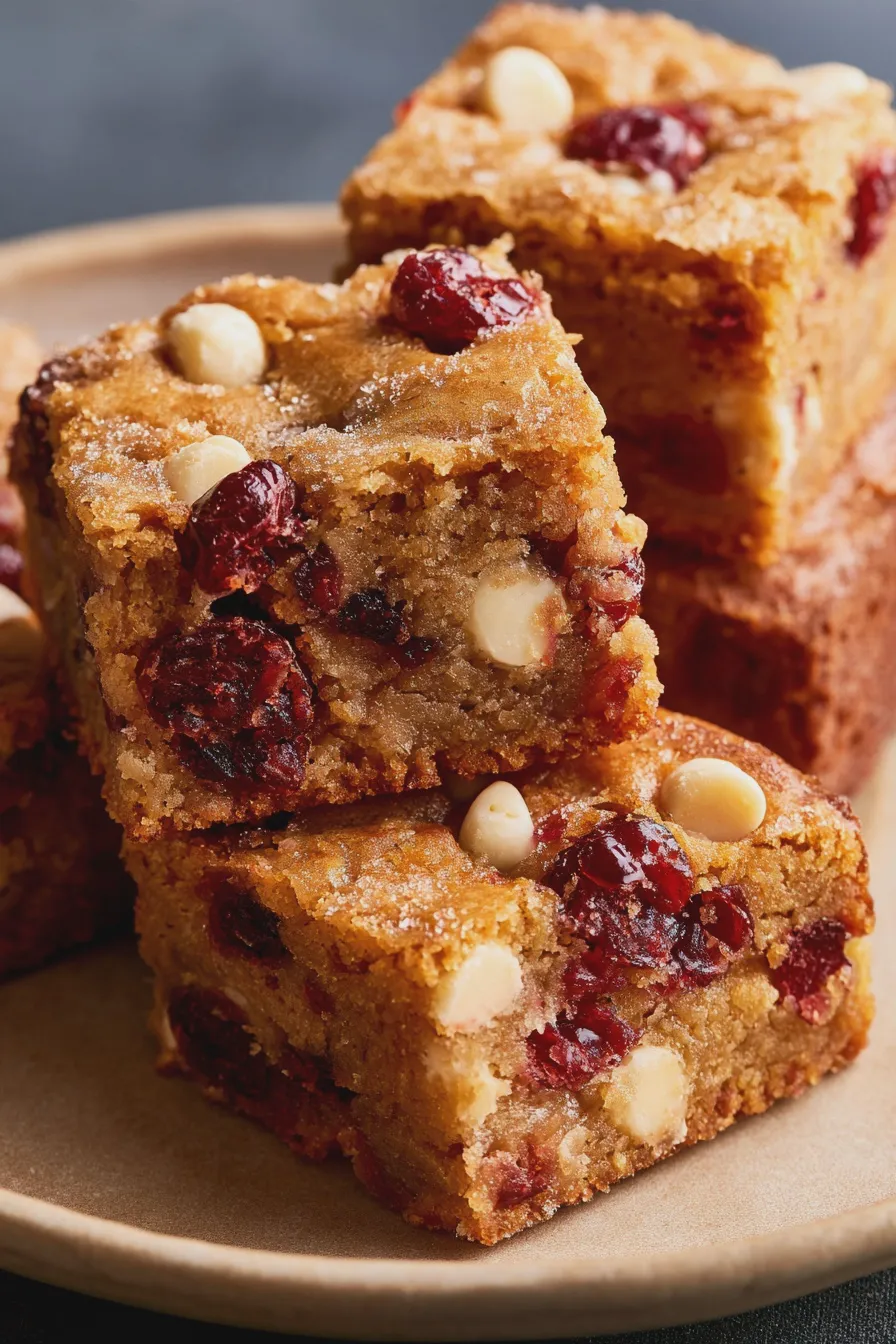 Cranberry Blondies Recipe Quick and Easy