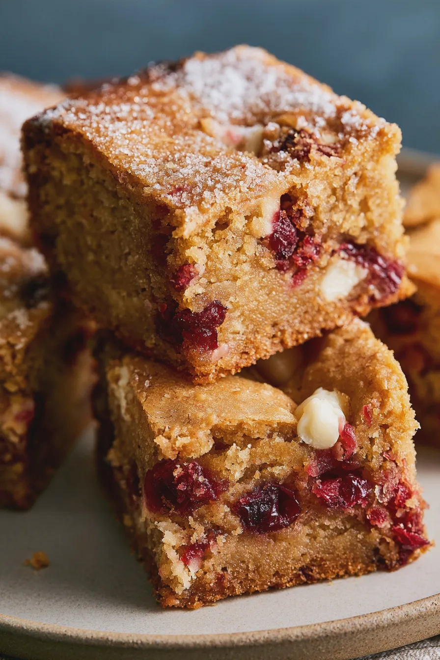 Cranberry Blondies Recipe Quick and Easy 2 Cranberry Blondies
