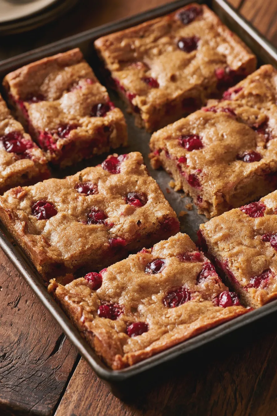 Cranberry Cookie Bars Quick & Easy Holiday Treat