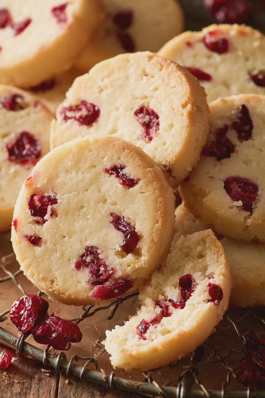 Cranberry Shortbread Cookies Quick and Easy Recipe 3 Cranberry Shortbread Cookies