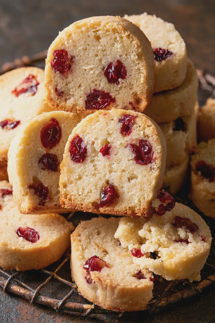 Cranberry Shortbread Cookies Quick and Easy Recipe 2 Cranberry Shortbread Cookies