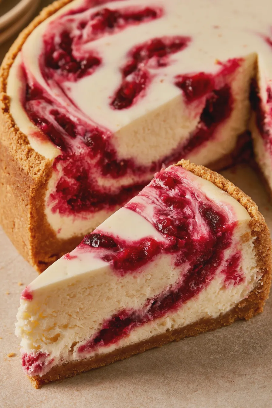 Cranberry Swirl Cheesecake Recipe