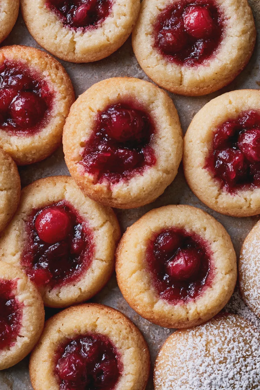 Cranberry Thumbprint Cookies Recipe Easy and Delicious