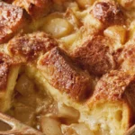 Pear Bread Pudding Recipe with Warm Spiced Caramel Sauce 5 Pear Bread Pudding