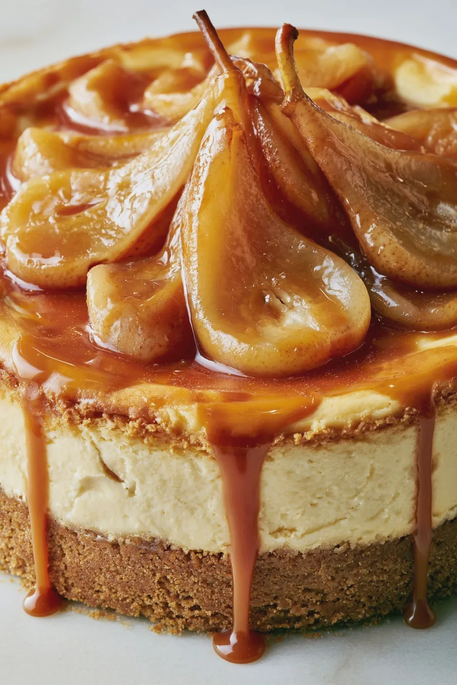 Pear Caramel Cheesecake Recipe