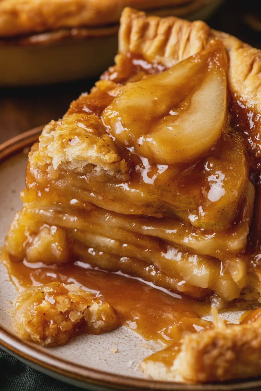 Pear Caramel Pie Recipe 3 Pear Caramel Pie