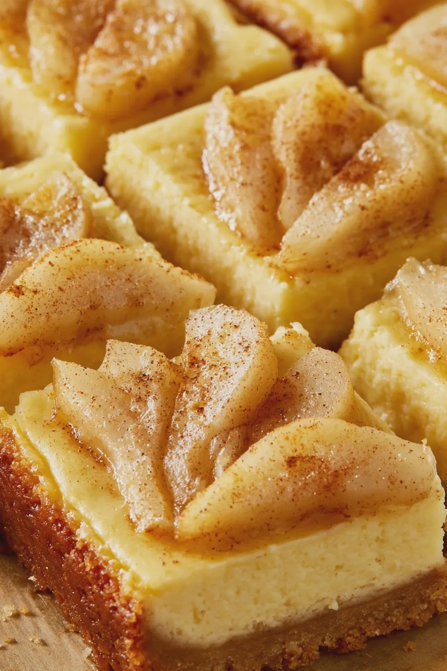Pear Cheesecake Bars