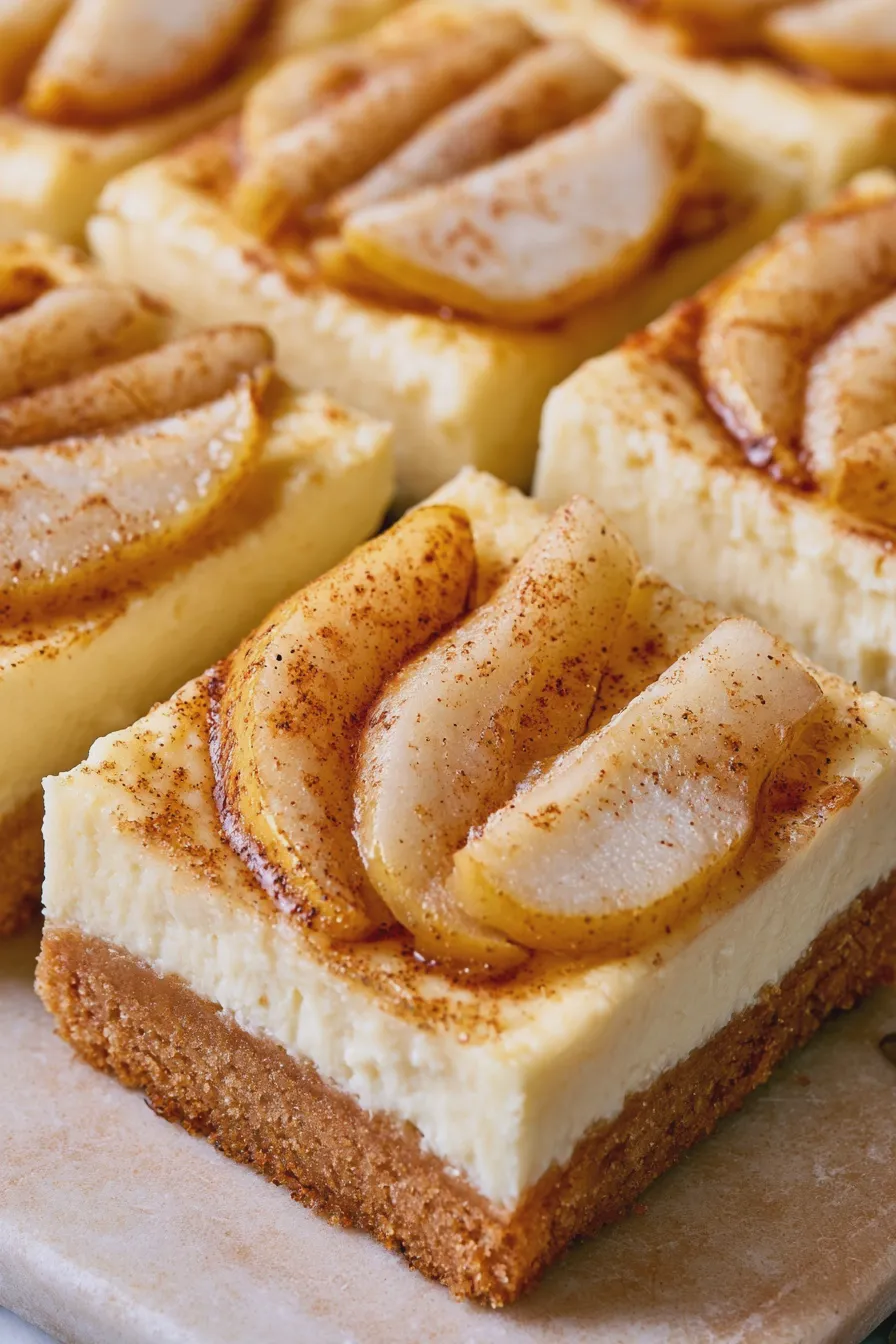 Pear Cheesecake Bars