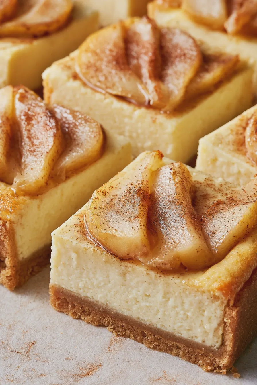 Pear Cheesecake Bars