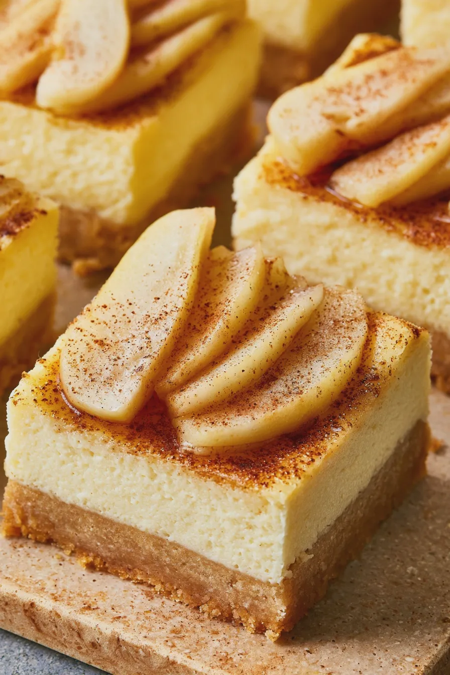 Pear Cheesecake Bars Quick and Easy Recipe