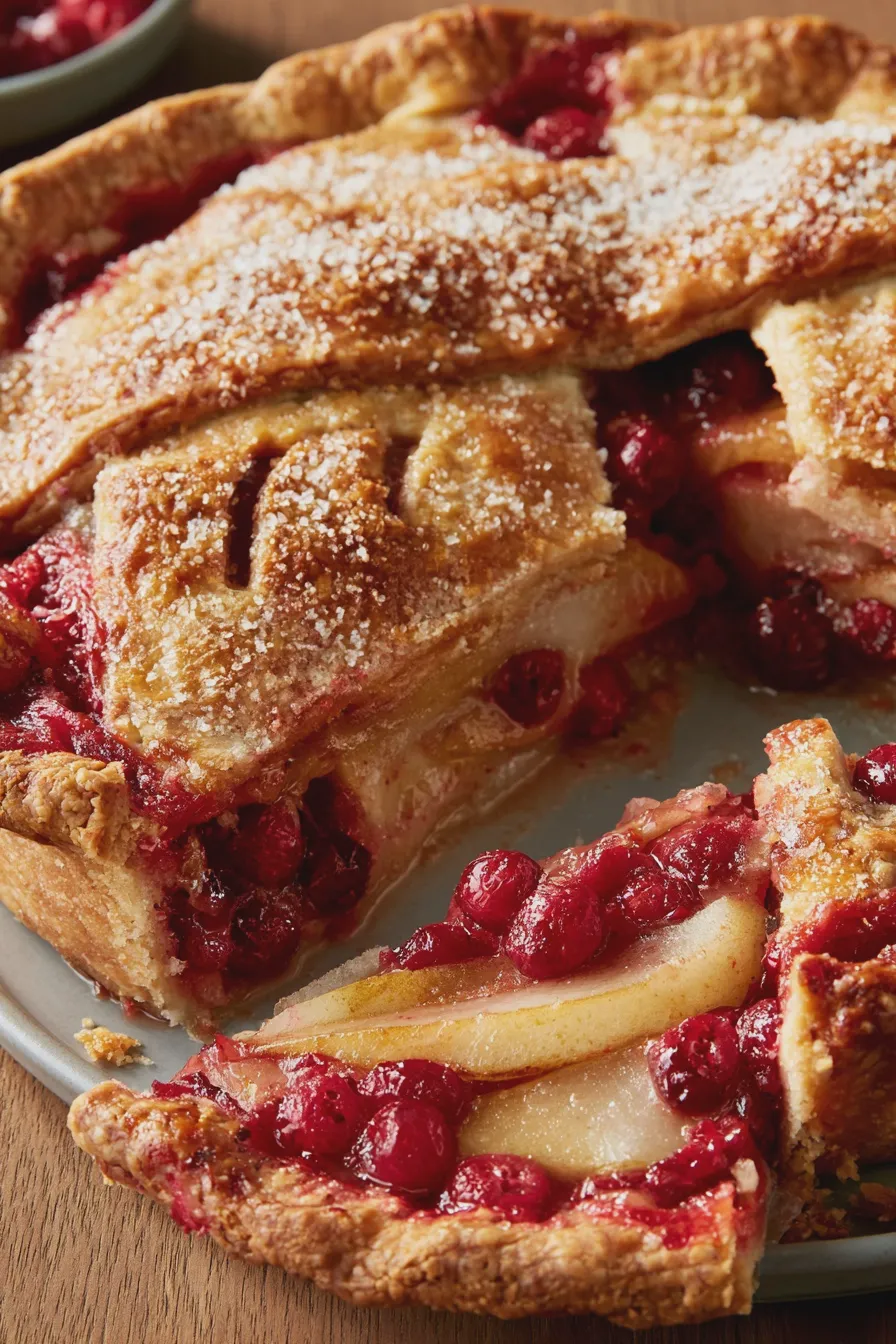 Pear Cranberry Pie