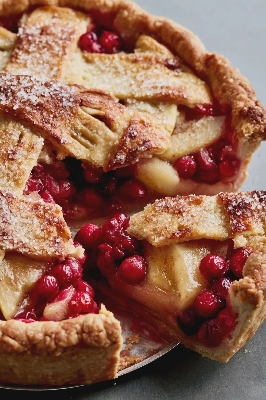 Pear Cranberry Pie