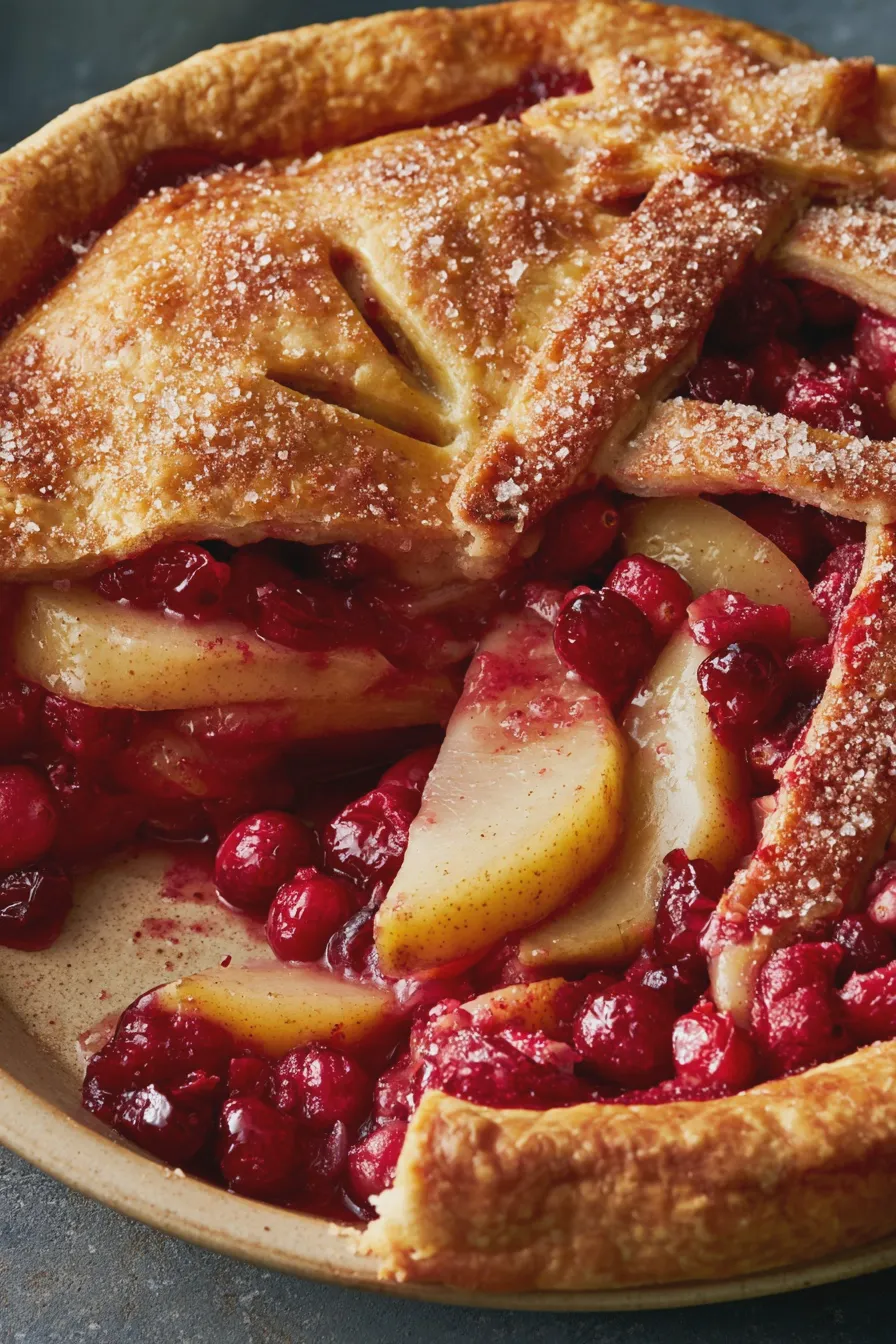 Pear Cranberry Pie
