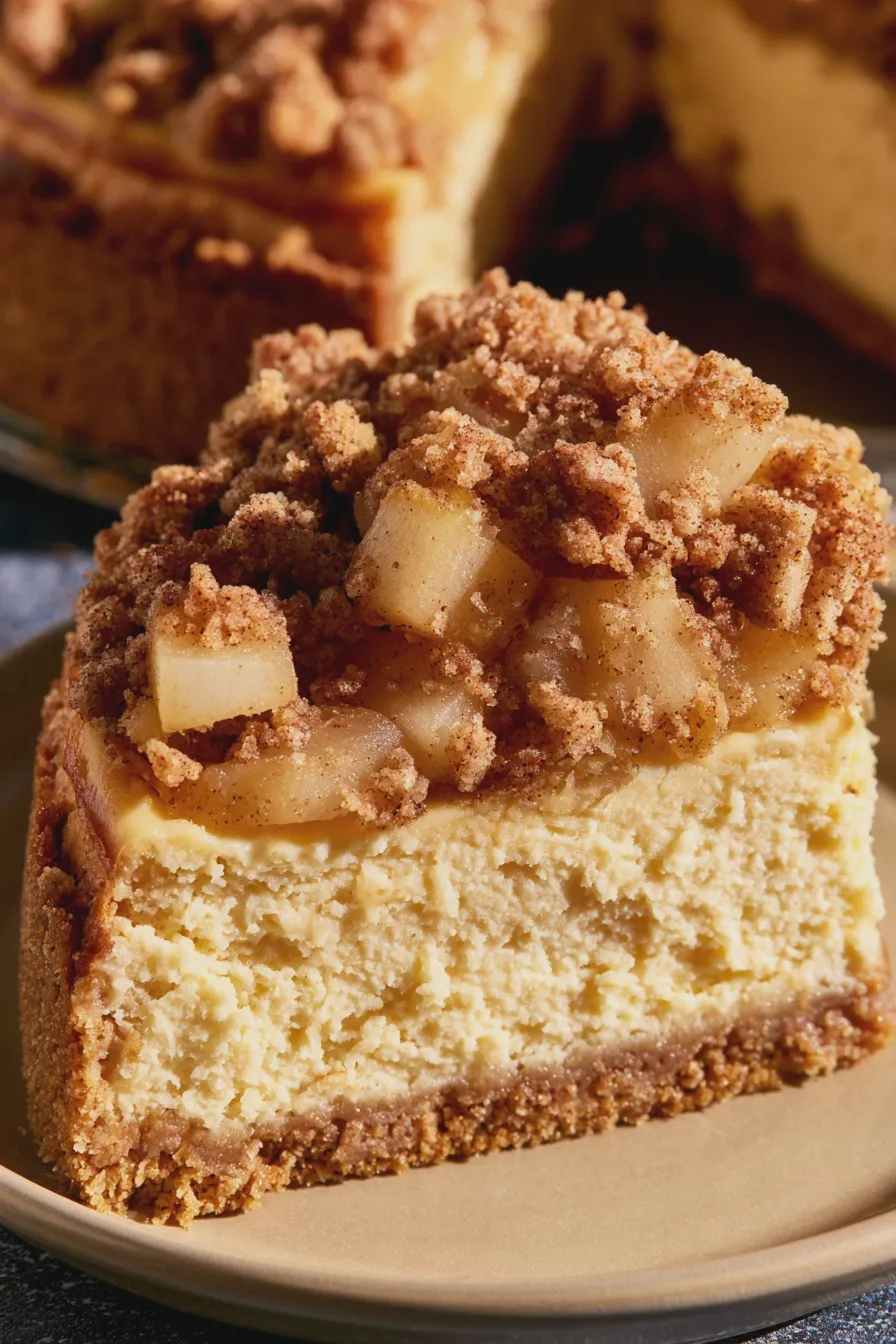 Pear Crumble Cheesecake