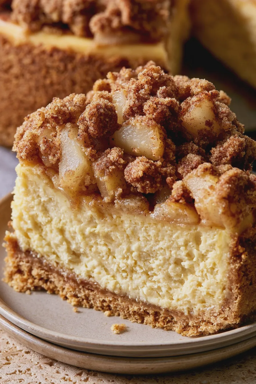 Pear Crumble Cheesecake Recipe
