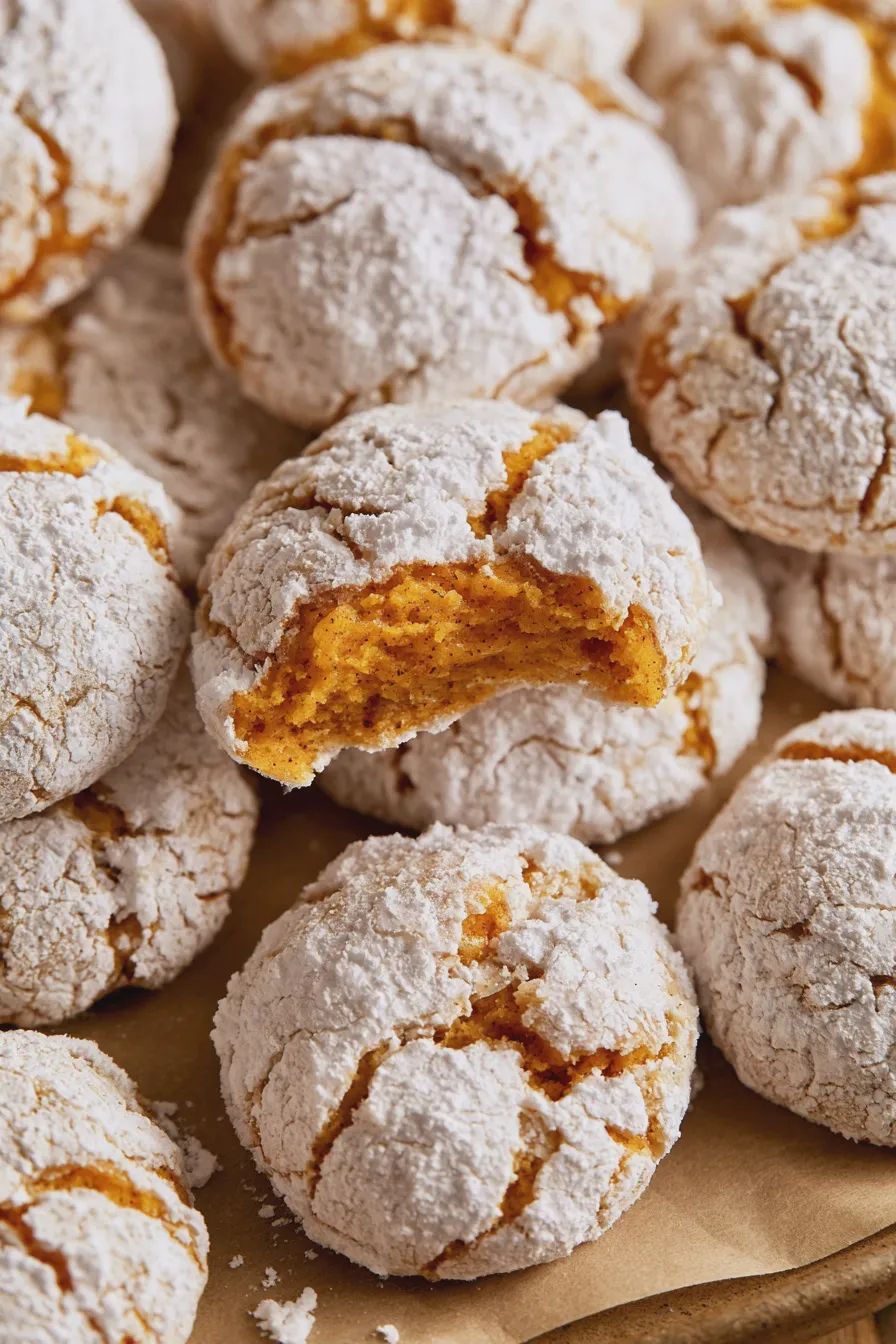 Pumpkin Crinkle Cookies Recipe Easy and Delicious