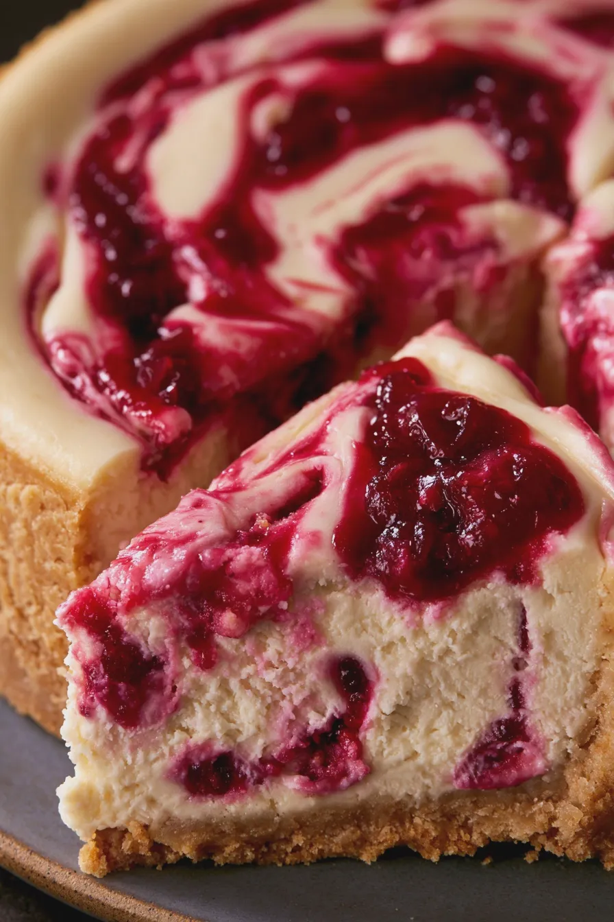White Chocolate Cranberry Cheesecake